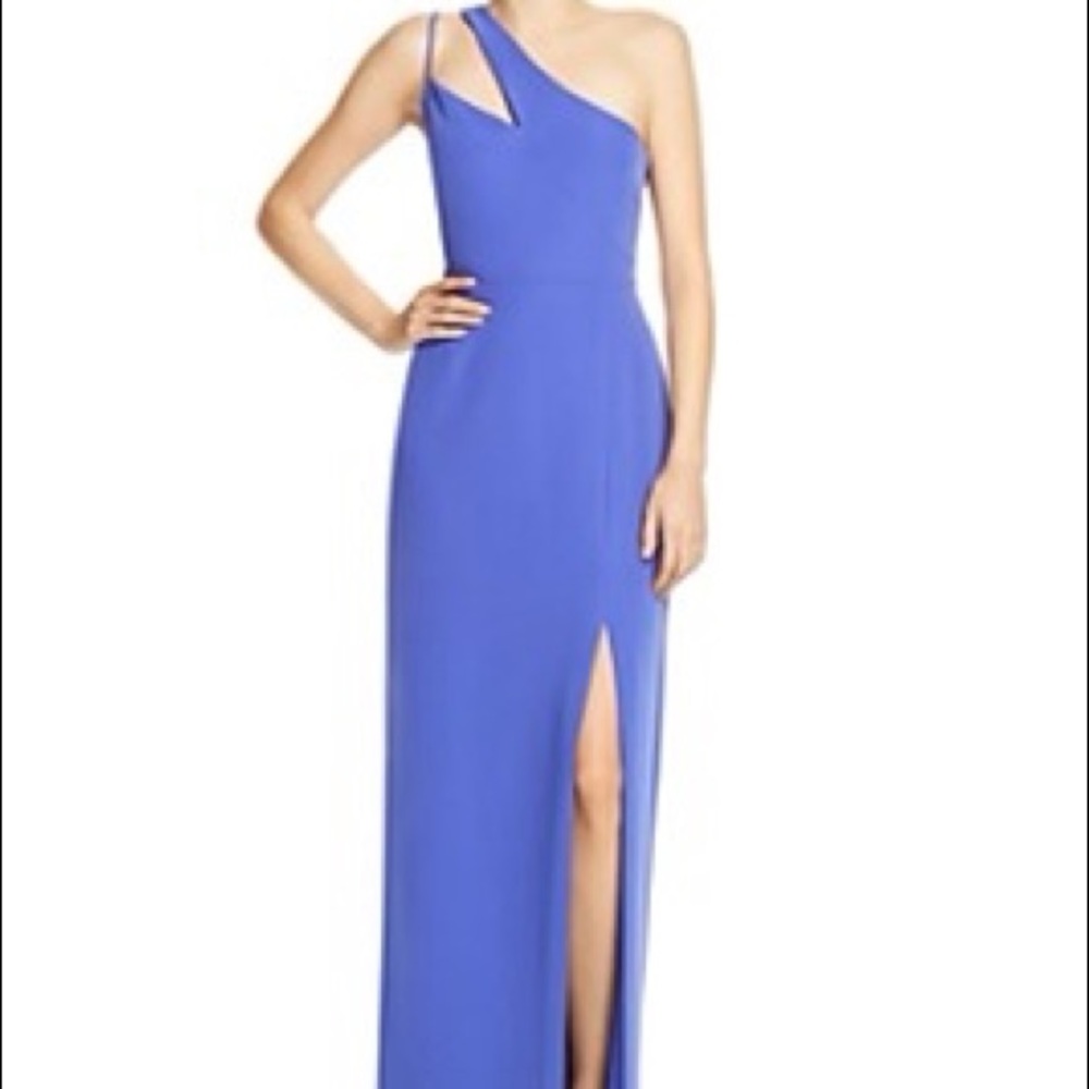 Blue One Shoulder Gown